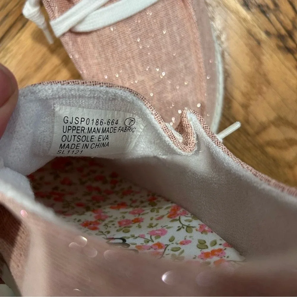 Gypsy Jazz Blush Pink Sparkle Sneakers Loafers 7 Holly Shine Shoes NEW